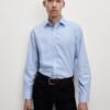 Non Iron Cotton Shirt Light blue