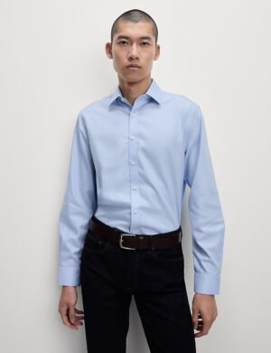 Non Iron Cotton Shirt Light blue