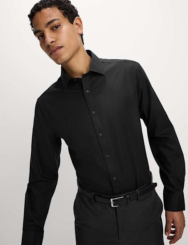 Non Iron Cotton Shirt Black