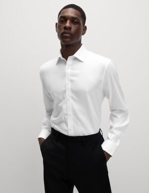 Non Iron Cotton Shirt White