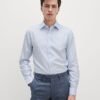 Regular Fit Ultimate Non Iron Cotton Check Shirt Light blue