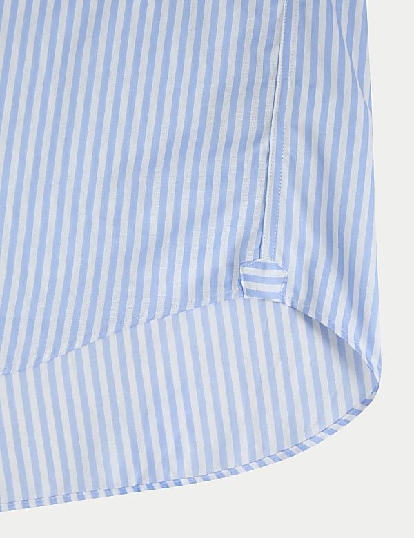 Regular Fit Luxury Cotton Striped Shirt Blue/white