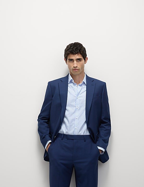 Regular Fit Luxury Cotton Striped Shirt Blue/white