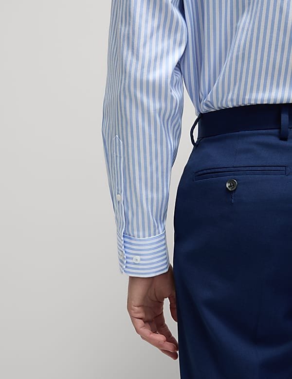 Regular Fit Luxury Cotton Striped Shirt Blue/white