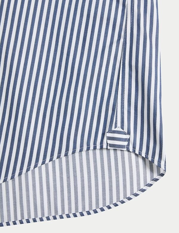 Regular Fit Luxury Cotton Striped Shirt Navy mix