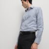 Regular Fit Luxury Cotton Striped Shirt Navy mix