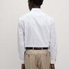 Easy Iron Pure Cotton Striped Shirt White Mix