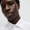 Easy Iron Pure Cotton Striped Shirt White Mix